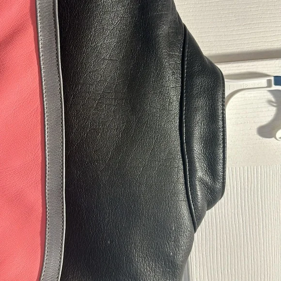 Vintage Hot Leathers Pink and Black Moto Jacket